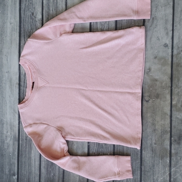 Talbots Tops - Talbots Petite Pink Heathered Sweatshirt Size Sm